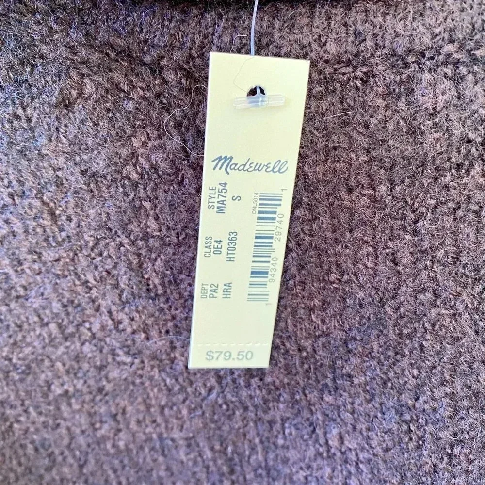 NWT Madewell Fulton Puff Neck Trim Pullover Small